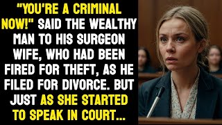 You're a criminal now!  said the wealthy man to his surgeon wife, who had been fired