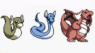 Dratini Dragonite Dragonair evol Evolucion Evolution yellow Amarillo GBC GB Ending games Pokemon gba