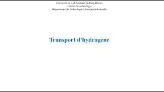 Transport d'hydrogène