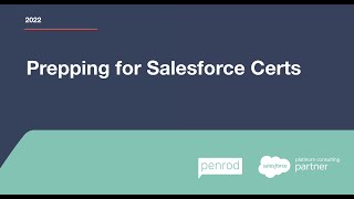 Prepping for Salesforce Certs