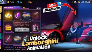 Lamborghini Animation Event Free Fire | New Faded Wheel | Free Fire New Event Today | Ff7 Gaming