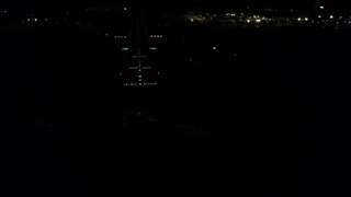 Landing at Vaernes at night