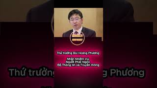 Thứ trưởng Bùi Hoàng Phương Nhận Nhiệm Vụ Người Phát Ngôn Bộ Thông tin và Truyền thông#phutho.tv