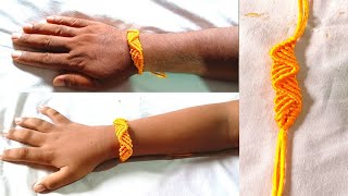 माइक्रम के धागे से राखी बनाएं Macrame Rakhi New Design