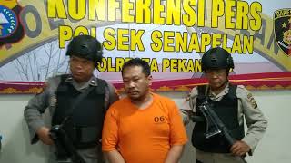 Gunakan Senpi Saat Nagih Hutang, Pecatan Polisi di Amankan Polsek Senapelan.