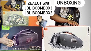 Unboxing zealot s98, Jbl boombox3 and Jbl boombox2