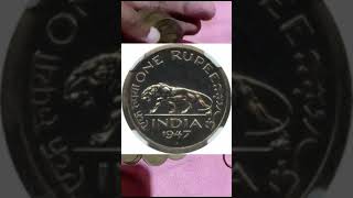 Indian 1 Rupee Coin 1947