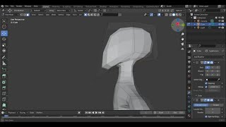 Create a Low Poly Game Character Modeling part 1 (Blender)