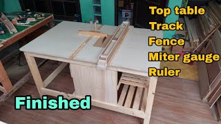 Homemade table saw diy, table saw rakitan part 4