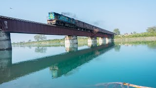 Mailani - Bahraich MG Train across the Kailshpuri Dam Canal Bridge