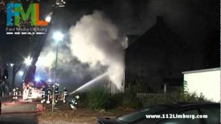 Leegstaande woning uitgebrand in Landgraaf 21-11-2011