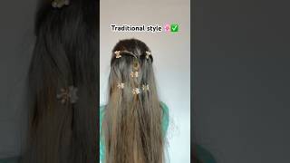 Traditional hairstyle ✅ #traditionalstyle #hairstyletutorial #shortsvideo #explore #ytshorts