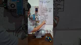 3phase motor using sensor with maintaining contact automatic off