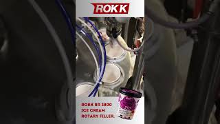 The ROKK 3800 ice cream rotary filler in action!