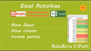 Uipath excel move sheet | move column | format painter