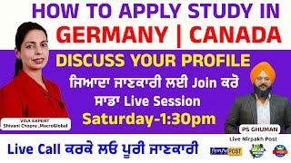 How To Apply Germany Study Visa | Canada | Discuss Your Profile | Join Our Live Session Macro Global