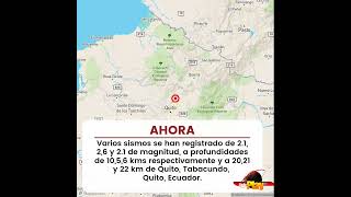 🔺️#Ahora - #Ecuador🇪🇨 ▶️ Varios sismos se han registrado cerca de Quito.