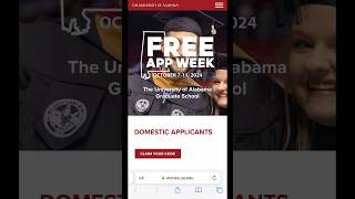 Free App Wavier Week #universityofalabama #scholarshipopportunity #freeappwaiver