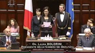 PRESIDENTE CAMERA DEPUTATI 2013 -  On. BOLDRINI LAURA