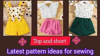 baby top and shorts pattern ideas#dailywear #topandbottomsetdresses