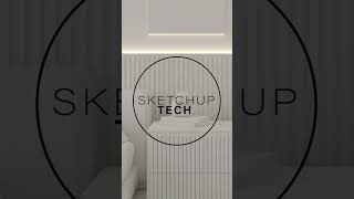 Master Bedroom  Vray 5.0 SketchUp #Tips 20  #shorts #Design #sketchup