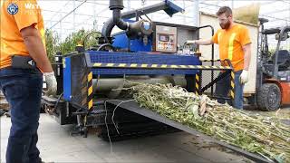 New Super Bio Chopper Compact shredder cleaning out tomato plants greenhouse Ontario Canada