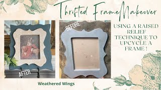 Thrifted Frame Makeover using a Raised Relief Technique