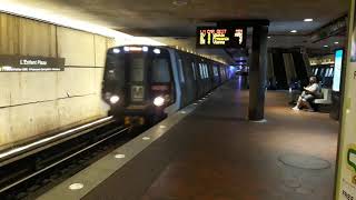 Washington Metro Silver Line train to Wiehle Reston East Arriving into L'enfant Plaza