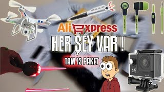 Aliexpress Toplu Paket Açılımı - HER ŞEY VAR - Kamera | Drone | Elektirikli Kalem...