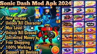 Sonic Dash Mod Apk 2024 | Sonic Dash Mod Apk Latest Version Terabaru | Unlock All Character