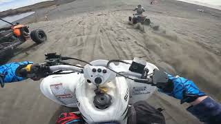 Keeping Up With A Turbo 1000 Rzr On My LTZ400