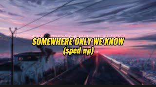 SOMEWHERE ONLY WE KNOW [sped up+lyrics] {tiktok version}