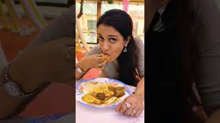 Nandini Di with Kamalika Di - Mutton Eating 😍 | @FoodyyBangali #shorts #mutton #shortvideo