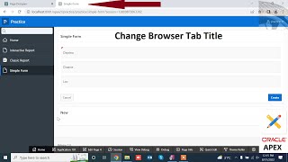 How to Change Browser Tab Title in Oracle Apex | Mr Gactack