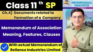 Memorandum of Association || Meaning || Features || Clauses of Memorandum of Association