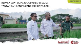 KEPALA BBPP BATANGKALUKU BERBICARA: TANTANGAN DAN PELUANG BUDIDAYA PADI