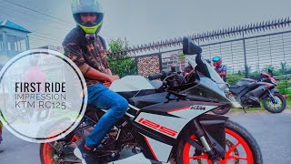 KTM RC 125 review || first ride impression ||  KTM RC 125ABS BD || Born Biker ||