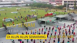 Alun Alun Masjid Agung Semarang ( Kauman ) Sekarang | Ayo Senam Setiap Ahad Pagi Jam 05.45 WIB