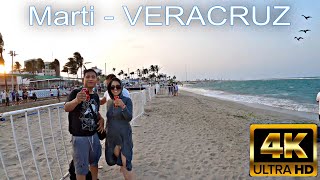 [4k] TOUR por playa marti - VERACRUZ - gimnasio al aire libre de Veracruz