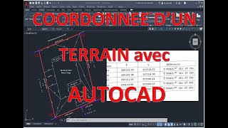 #COORDONNE_D_UN_TERRAIN_AVEC_AUTOCAD