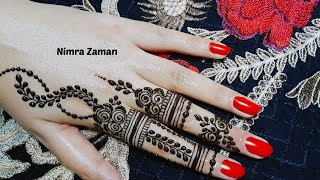 Beautiful Fingers mehndi design | simple Fingers henna design for back hand | mehandi ka design