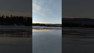 Riding a Mountain bike across a Frozen lake in the Kootenays,, Is Just Awesome!!!!!