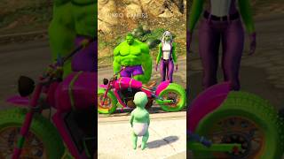 GTA V: BABY SAVING HULK AND SHE HULK FROM VENOM #shorts