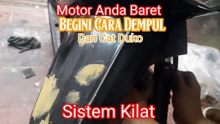 Begini Cara Pak Udin Mengecat Duko Motor Biaya Murah  Ruluhan pelanghan ngantri.