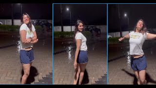 HOT ACTRESS SHIVANI ENJOYING 2023 CHENNAI's EARLY MONSOON RAIN