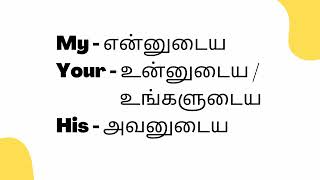 Pronoun in English and Tamil with types