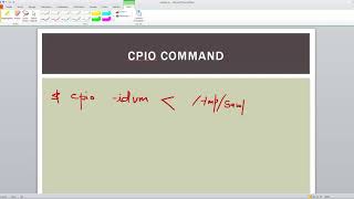 17.1 cpio commands