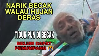 VIRAL SURABAYA‼️ TUKANG BECAK Hujan deras tidur di becak | BERBAGI ITU INDAH