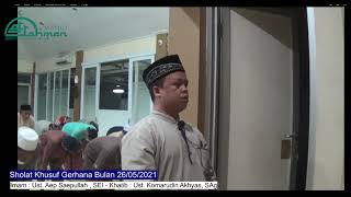 Sholat Khusuf Gerhana Bulan Rabu, 26 Mei 2021 Pkl 18:00 - Selesai