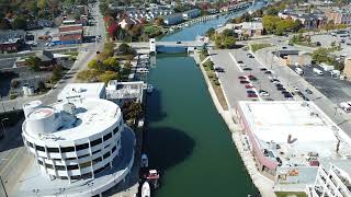 Sight seeing over Port Huron, the Black River.